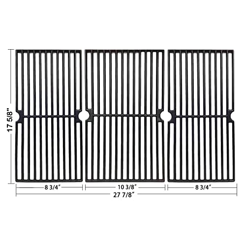 Hisencn Cast Iron Cooking Grid Grate Replacement for Brinkmann Pro Series 8300, 810-1415-F, 810-7231-W, 810-8300-W, 810-9400-0, Grill King 810-9325-0 (17 5/8" x 27 7/8" Grate for Brinkmann)