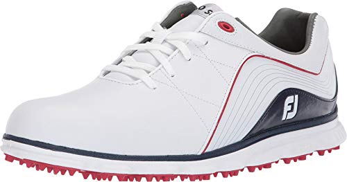 FootJoy Pro/SL Spikeless Golf Shoes - White/Navy/Red - 8 Wide