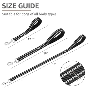PUPTECK Reflective Short Dog Leash - 3 Packs 2.5ft/ 1.5ft/ 1ft Nylon Dog Leash with Strong Clip, and Soft Padded Handle, Durable Training Leash for Small Medium Large Dogs Cats Walking Outside PUPTECK Reflective Short Dog Leash – 3 Packs 2.5ft/ 1.5ft/ 1ft Nylon Dog Leash with Strong Clip, and Soft Padded Handle, Durable Training Leash for Small Medium Large Dogs Cats Walking Outside