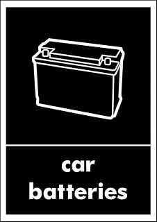 Warning - Car Batteries Recycling Sign Metal Sign 8 x 12 Inch – Indoor Outdoor Decor Plate