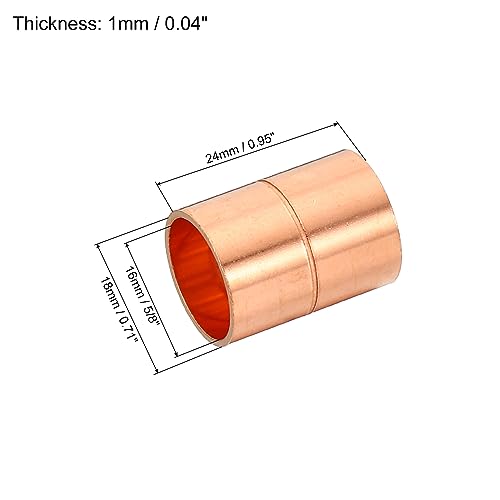 PATIKIL 5/8 Inch ID Straight Copper Coupling - Image 2