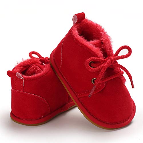 TIMATEGO Botas de lã aconchegantes para bebês recém-nascidos e meninas com aderência, pantufa para m