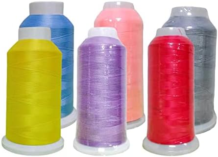 6 Colors Luminous Polyester Embroidery Machine Thread for Embroidery Sewing Raves