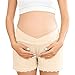 HGps8w Pregnant Womens Ice Silk Shorts Soft Stretchy Crossover Waist Lace Trim Lounge Maternity Shorts