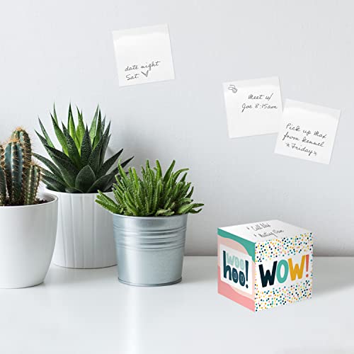 Cube de notes autocollantes de 600 feuilles carrées imprimé sur 4 côtés