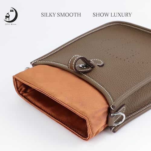 Image of Fits for Evelyne Bag Insert Organizer For Hermes(23,Gold) | Premium Silk Material,Smooth Touch,Lightweight,zipper,protect from scratches & stains,multiple pockets,keychain,waterproof
