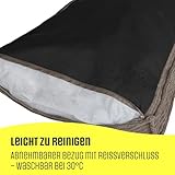 Extrasen Hundebett Hundekissen Cord Große Hunde Waschbar Abriebfest 100 x 70 cm Dunkelbeige XXL