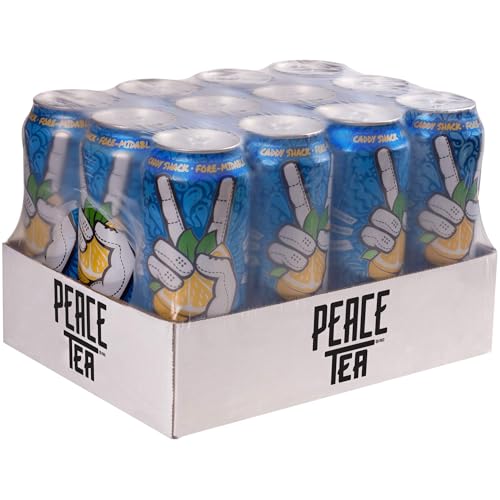 Peace Tea Caddy Shack Black Tea Lemonade Drink, 23 fl oz, 12 Pack