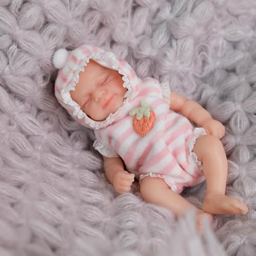 Lonian 4.5 Inch Mini Reborn Baby Girl Doll Ellie