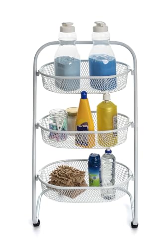 Fruteira Cozinha Chao Resistente Desmontavel Branca Metaltec