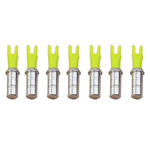 Milaem Bogenschießen Pfeil Nocken Pfeilnocken Kunststoff Nocke Mit Aluminium Pfeil Nock Pins für ID 4,2/6,0/6,2 mm Pfeil Schaft (Pack von 50)