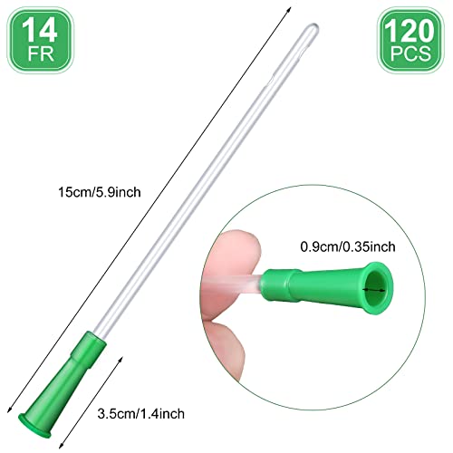 Image of Nuanchu PVC Replacement Tubings Supplies Tubes Kit Clear Replacements Hose with Flexible Rounded End for Smooth Insert(14 FR,120 Pieces)