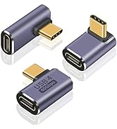 Poyiccot USB C Adapter 40Gbps, 3Pack 90 Degree USB C Adapter PD, Right Angle USB C Adapter 100W, ...