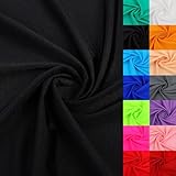 Nylon Spandex Fabric 80% Nylon, 20% Spandex Swimsuit Material Activewear Fabric 4-Way Stretch Lightweight Quick-Drying (Black, 1 Yard)