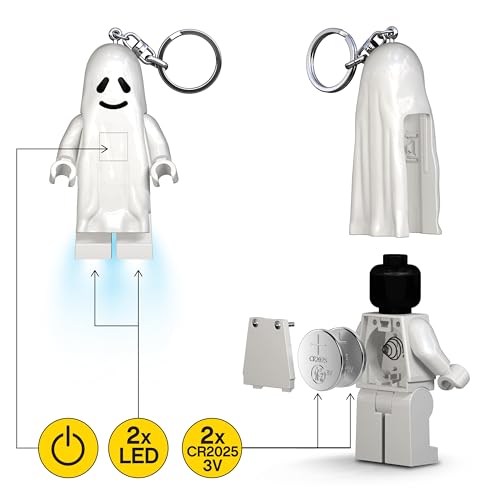 Porte-clés Iconique Lumineux Lego - Ghost - Figurine de 76 mm de Hauteur