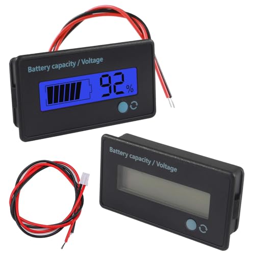 GTIWUNG Compteur de Batterie CC 12V 24V 36V 48V 60V 72V 84V, Moniteur de Voltmètre de Capacité de...