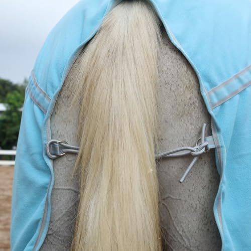 Couverture polaire pour cheval LEAFOREST bleue 183cm pour box et paddock - 8