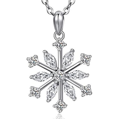 Snowflake Drop Earrings in Sterling Silver Cover