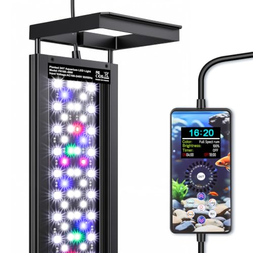 fishkeeper-Smart-LED-Aquarium-Light-247-Full-Spectrum-Fish-Light fishkeeper Smart LED Aquarium Light, 24/7 Full Spectrum Fish Light - Image 1