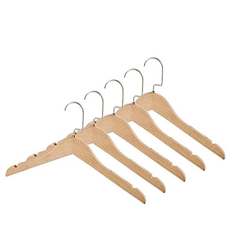 Cintre en bois massif antidérapant pour pantalon et veste en lot de 10