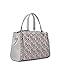 Calvin Klein Reyna Novelty Satchel, White Multi Logo, One Size