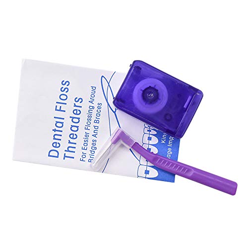 Image of Portable Orthodontic Toothbrush Kit for Orthodontic Patient Orthodontic Care Kit for Braces Interdental Brush Dental Wax Dental Floss Toothbrush Box Oral Care Kit Dental Travel Kit(Purple)