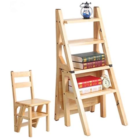 Multi-purpose Ladders Ladder Stool 4 Layers Of Non-slip Step Stools Wood Stools Household Footstool Wash Stools Storage Racks Gifts (Color : B, Size : 43 * 37 * 90.5cm) Cover