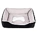 ALEDLE-LIFE Black Pet Dog & Cat Bed Winter Warm Dog Matress with Removable Washable Cushion Pillow Portable Folding Puppy Bed Cozy Pet Playpen