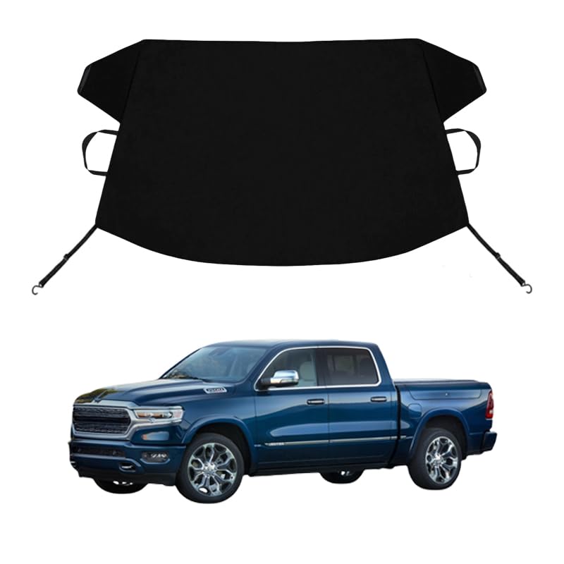Image of Ram1500 /2500 /3500 Custom Windshield Cover for Ice and Snow for R-A-M Windshield Snow Cover 600D Shade Blocks Winter Frost Hail Protector Car Accessories