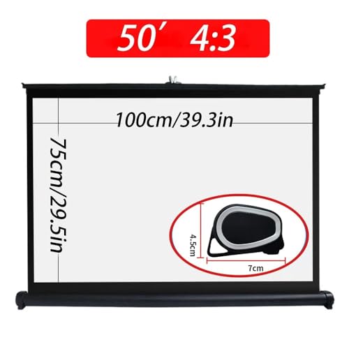 Pantalla de proyección manual portátil de 50 pulgadas miniatura 2