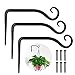 Produktbild VEVIK Pflanzenhalterung Blumenampelhalter Eisen Wandhaken Blumenampel Wandhalter Haken 10cm zum Aufhängen von Pflanzer Vogelhäuschen Laterne Windspiele Wandleuchter - 3 Stücke