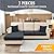 BT.WA Sectional Couch Covers for Sofa Cushion L Shaped Couch Cover Washable Soft Couch Cushion Covers Stretch Sofa Slipcovers with 2 Pcs Pillowcases(3-Piece 2 Seater + 1 Chaise, Dark Grey)