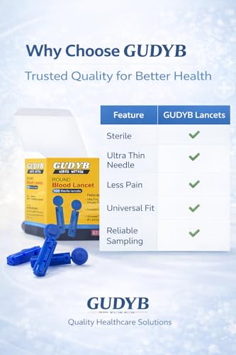 Image of Blood Lancets for Glucose Testing - 100 Sterile Disposable Lancets, Twist Top Blue | Painless, Hygienic, Universal Fit for Diabetes Home Use | 30 Gauge (Blue)