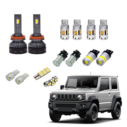 HYUGA LED 全交換キットパッケージ スズキ ジムニー用の アンバーフォグランプ入り リアフォグランプなし