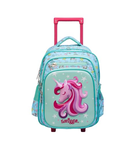 Image of ADSON 3D Embossed School Trolley Bag Large School Bag for Boy Girl, Kids School Bag, Travel Backpack for Girl Boy, Ideal for Children Trolley 16 Inch Water Resistant