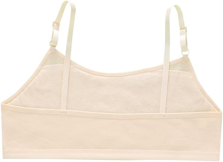 Training Bras for Girls Seamless Adjustable Cotton Cami Bralettes 7-14Y - Image 3