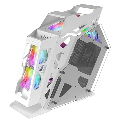 Boîtier Gaming ATX avec Double Chambre Blanc pour PC Fixe Gamer et Refroidissement Liquide 240mm