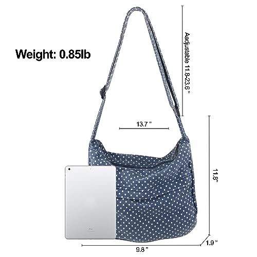 Image of Canvas Casual Messenger Bag Hobo Crossbody Bag Canvas Shouder Tote Handbag for Women and Men