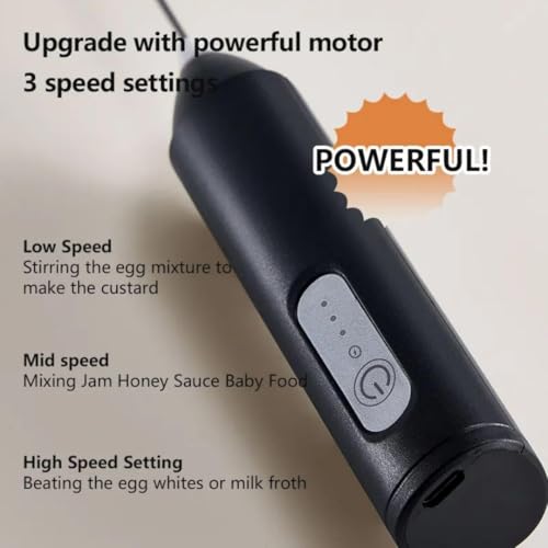 Image of Rechargeable Electric Coffee Frother with Double Whisk, Handheld Milk Frother & Portable Mini Blender for Coffee, Latte, Cappuccino, Matcha - Powerful Foam Maker for Home & Travel