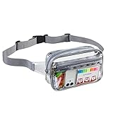 Clear Fanny Pack Stadium Approved, Clear Waist Bag for Men Women, Small Belt Bag for Workout,Festival, Games,Travel and Concerts