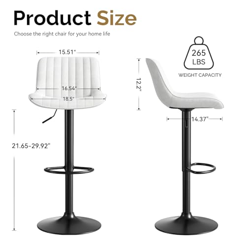 Bar-Stools-Set-of-2-Kitchen-Swivel-Counter-Barstool-Adjustable-Height-Island-Bar-Chairs-Modern-Stools-White Bar Stools Set of 2 Kitchen Swivel Counter Barstool Adjustable Height Island Bar Chairs Modern Stools White