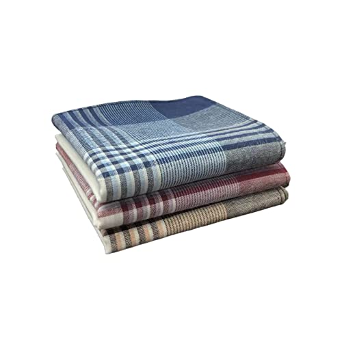 emlstyle Men's Handkerchiefs 100% Cotton Handkerchief with Check - Thumbnail 7