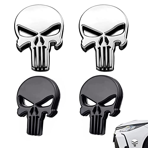ECSiNG Decalcomania In Metallo 3D Teschio Punisher Adesivo | FindTheDeal