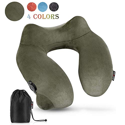 Travel Neck Pillow for Airplane Inflatable Head Rest Support Train Plane Pillow