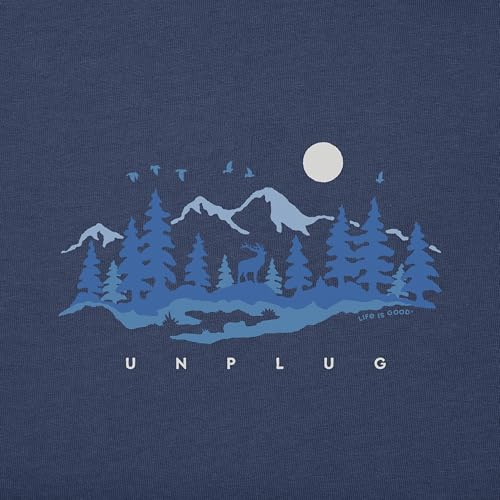 Life is Good Men's Crusher Tee, Short Sleeve Cotton Graphic T-Shirts, Unplug in The Outdoor2