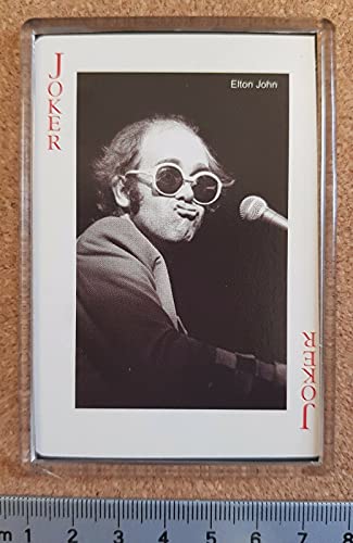 Image of Fridge Magnet Rock & Pop Legends Music Stars Playing Card ELTON JOHN