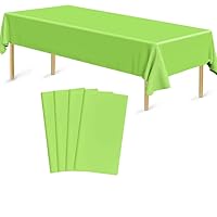 Horbaunal Confezione 4 Tovaglie Rettangolari In Raso Verde Scuro - 152 X 250 Cm - Eleganti, Setose, Per Matrimoni E Banchetti