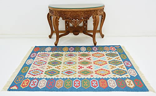 Image of Printed Rug Soft Floor Carpets with Anti Slip Backing for Living Room | Bedroom | Kids Room (Multi, 4x6 Feet)