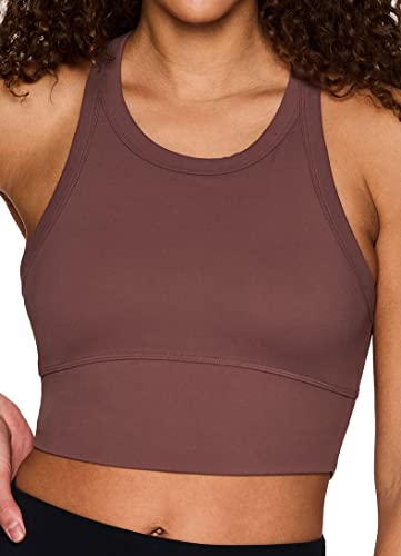 Rbx Women's Low Impact Super Soft Racerback Longline Yoga Sports Bra Solid Clay Xl #TOP2