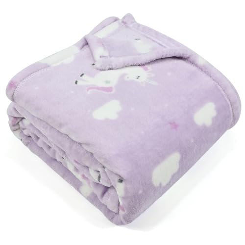 VigorSpring Unicorn Blanket for Girls - 50x60 Inches Soft Cozy Kids Throw Blanket for Sofa Couch Bed Cute Unicorn Gifts for Girls Kids Toddler Christmas Birthday Gift Decoration